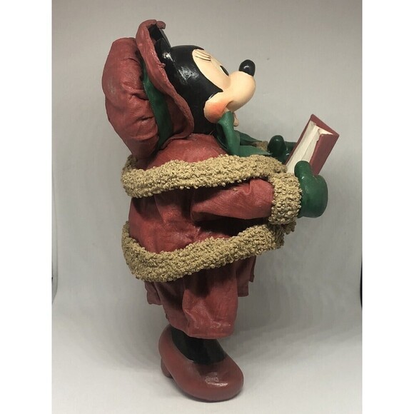 Kurt Adler Minnie Mouse Caroler 7” Figurine Fabric Mache Disney World W1520 - Picture 3 of 12